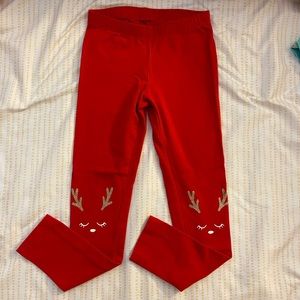 Girls Reindeer Leggings